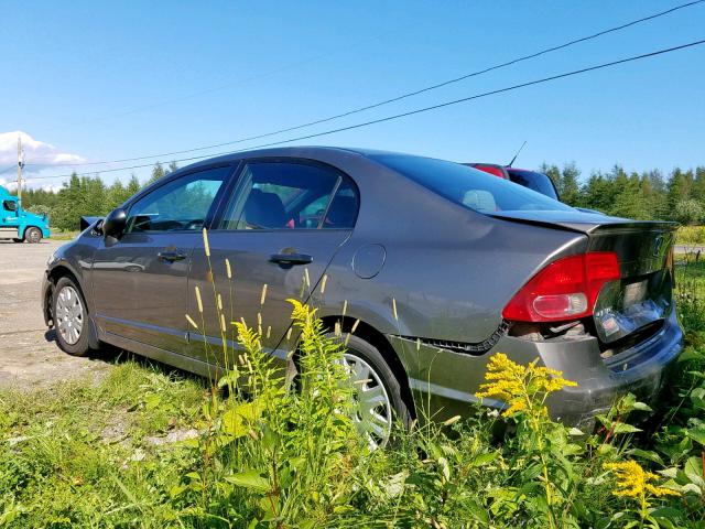 2HGFA15238H116132 - 2008 HONDA CIVIC DX GRAY photo 3