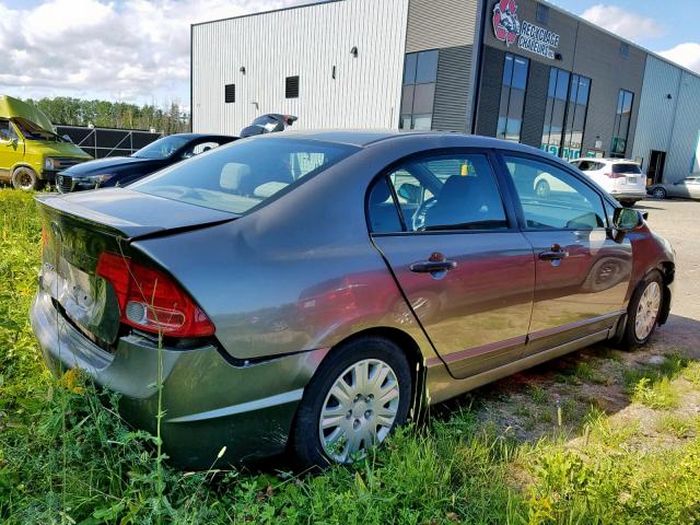 2HGFA15238H116132 - 2008 HONDA CIVIC DX GRAY photo 4