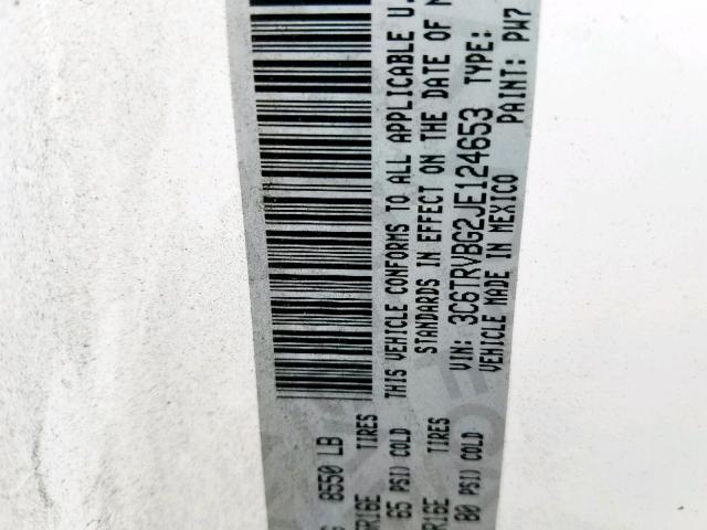 3C6TRVBG2JE124653 - 2018 RAM PROMASTER 白色 照片 10