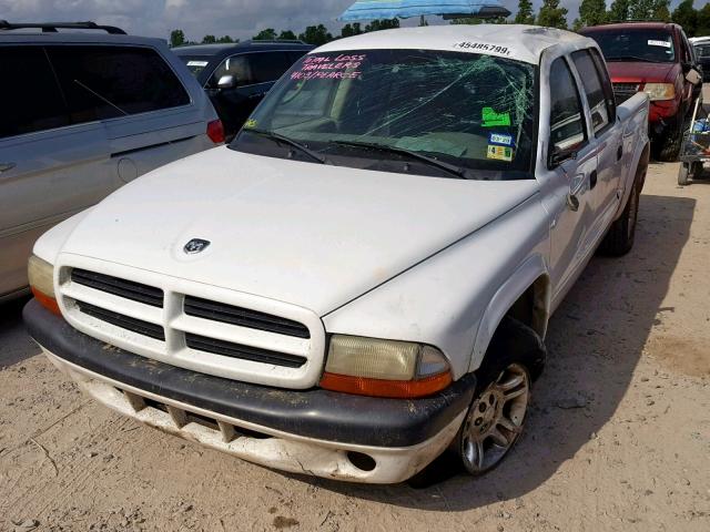 1D7HL38X33S114067 - 2003 DODGE DAKOTA QUA WHITE photo 2