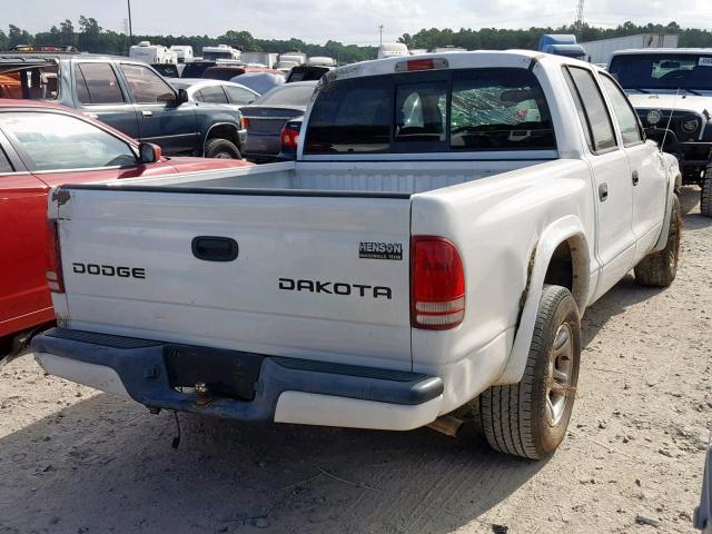 1D7HL38X33S114067 - 2003 DODGE DAKOTA QUA WHITE photo 4