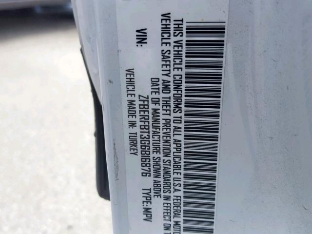 ZFBERFBT3G6B16876 - 2016 RAM PROMASTER 白色 照片 10