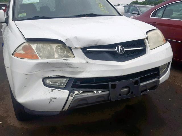 2HNYD18222H548089 - 2002 ACURA MDX WHITE photo 9