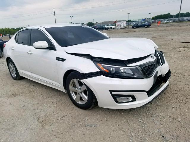 KNAGM4A76F5542508 - 2015 KIA OPTIMA LX WHITE photo 1