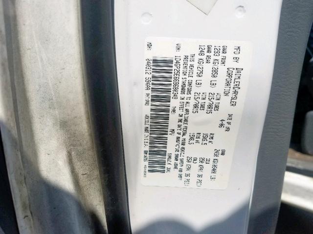 1D4GP25E66B680349 - 2006 DODGE CARAVAN SE WHITE photo 10