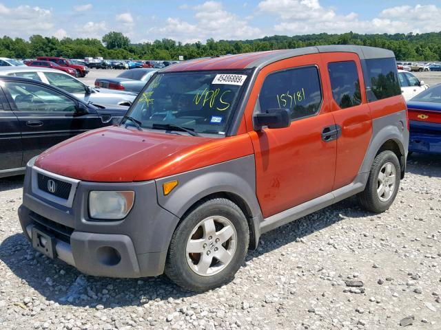 5J6YH18625L004531 - 2005 HONDA ELEMENT EX ORANGE photo 2