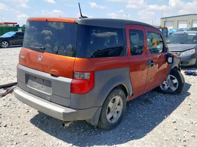 5J6YH18625L004531 - 2005 HONDA ELEMENT EX ORANGE photo 4