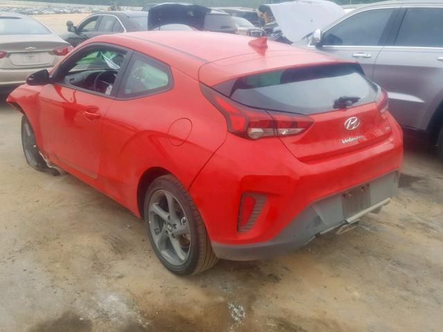 KMHTG6AF9KU017451 - 2019 HYUNDAI VELOSTER B RED photo 3