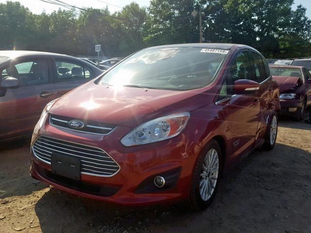 1FADP5CU7EL501455 - 2014 FORD C-MAX PREM RED photo 2