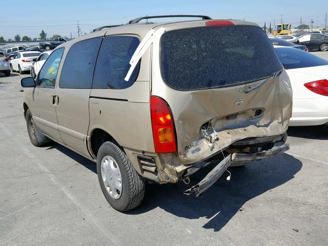 4N2XN11T1XD830680 - 1999 NISSAN QUEST SE GOLD photo 3