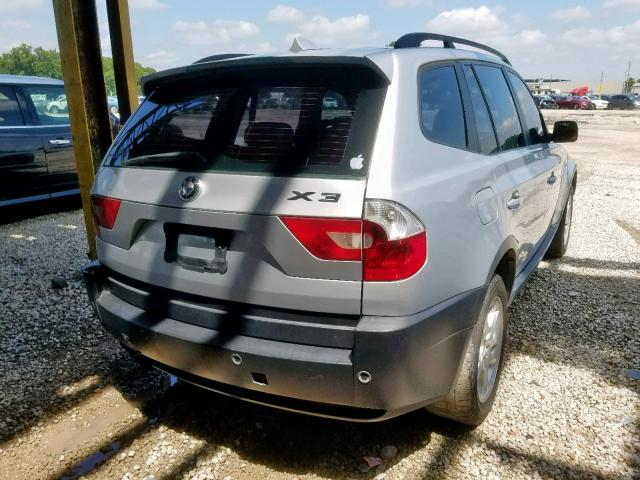 WBXPA73484WC44751 - 2004 BMW X3 2.5I SILVER photo 4