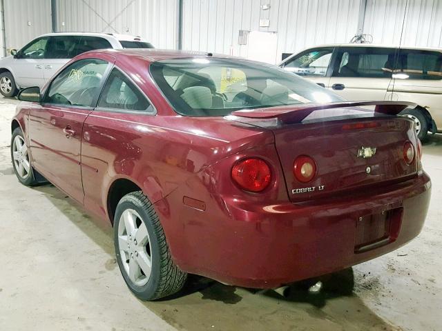 1G1AL15F677193649 - 2007 CHEVROLET COBALT LT BURGUNDY photo 3