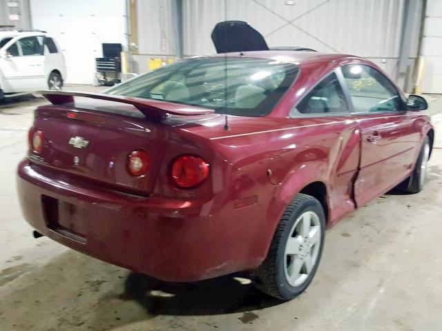 1G1AL15F677193649 - 2007 CHEVROLET COBALT LT BURGUNDY photo 4