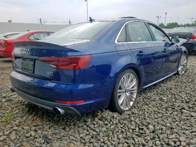 WAUFNAF44JA028775 - 2018 AUDI A4 PRESTIG BLUE photo 4