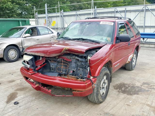 1GNCT18XX3K146336 - 2003 CHEVROLET BLAZER RED photo 2