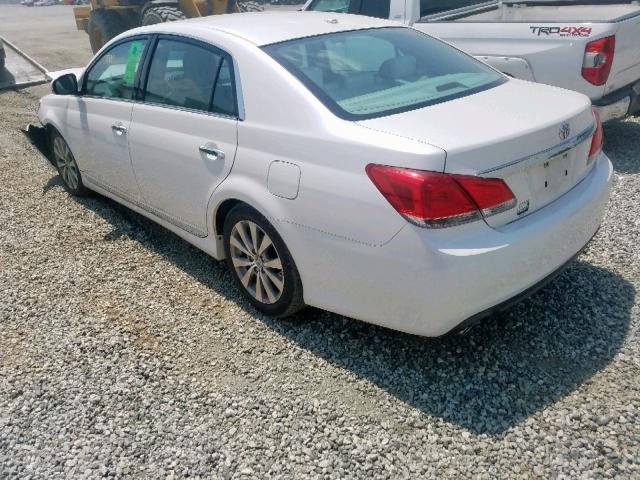 4T1BK3DB1BU433799 - 2011 TOYOTA AVALON BAS WHITE photo 3