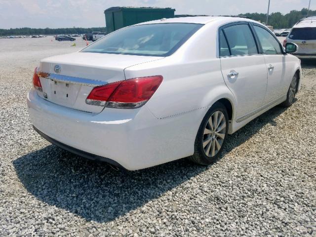 4T1BK3DB1BU433799 - 2011 TOYOTA AVALON BAS WHITE photo 4