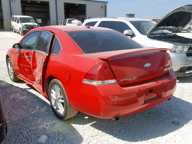 2G1WC5E38D1163189 - 2013 CHEVROLET IMPALA LTZ RED photo 3