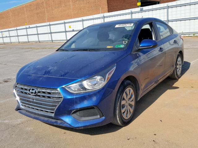 3KPC24A36KE065484 - 2019 HYUNDAI ACCENT SE BLUE photo 2