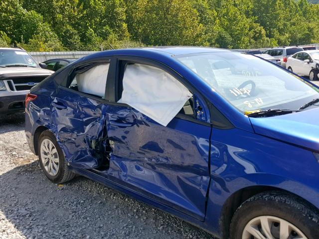 3KPC24A36KE065484 - 2019 HYUNDAI ACCENT SE BLUE photo 9