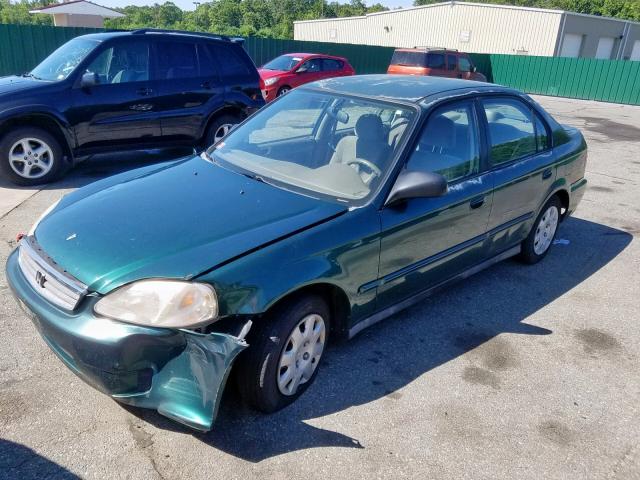 2HGEJ6614YH507238 - 2000 HONDA CIVIC BASE GREEN photo 2