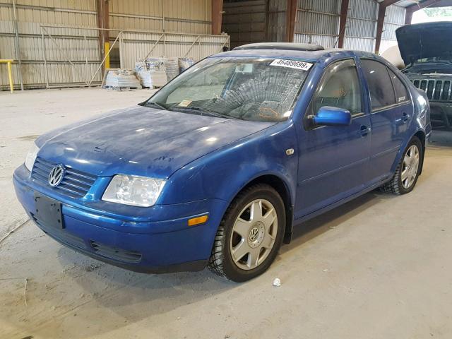 3VWSE69M02M065334 - 2002 VOLKSWAGEN JETTA GLS BLUE photo 2