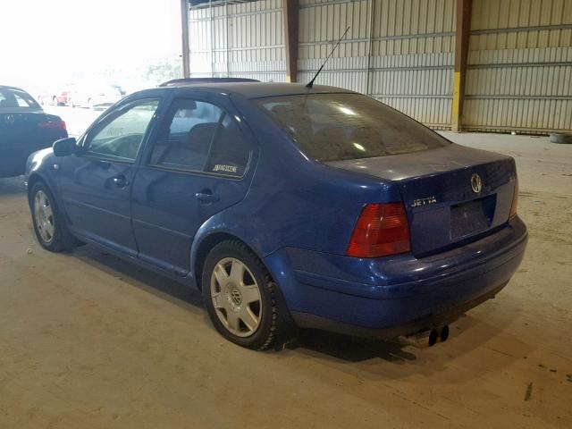 3VWSE69M02M065334 - 2002 VOLKSWAGEN JETTA GLS BLUE photo 3