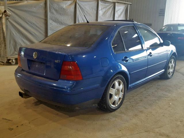 3VWSE69M02M065334 - 2002 VOLKSWAGEN JETTA GLS BLUE photo 4