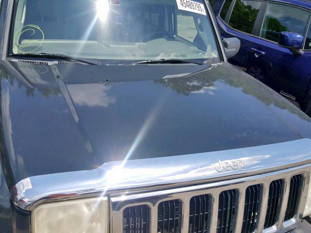 1J8HH58N26C107303 - 2006 JEEP COMMANDER BLACK photo 7
