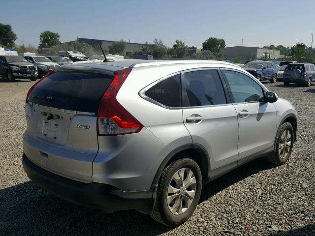 2HKRM4H77EH675648 - 2014 HONDA CR-V EXL GRAY photo 4