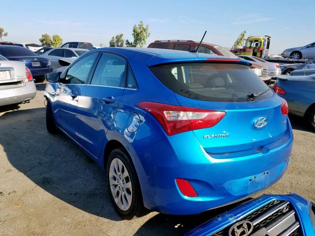 KMHD35LH0HU361915 - 2017 HYUNDAI ELANTRA GT BLUE photo 3