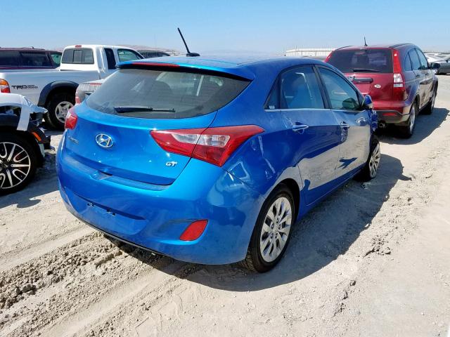 KMHD35LH0HU361915 - 2017 HYUNDAI ELANTRA GT BLUE photo 4