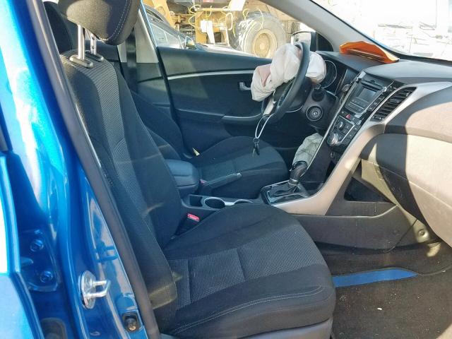 KMHD35LH0HU361915 - 2017 HYUNDAI ELANTRA GT BLUE photo 5