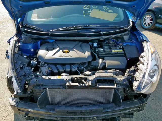 KMHD35LH0HU361915 - 2017 HYUNDAI ELANTRA GT BLUE photo 7