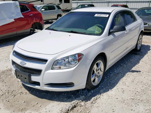 1G1ZA5EU8CF113539 - 2012 CHEVROLET MALIBU LS WHITE photo 2