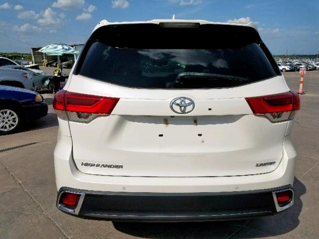 5TDYZRFHXHS218787 - 2017 TOYOTA HIGHLANDER WHITE photo 9