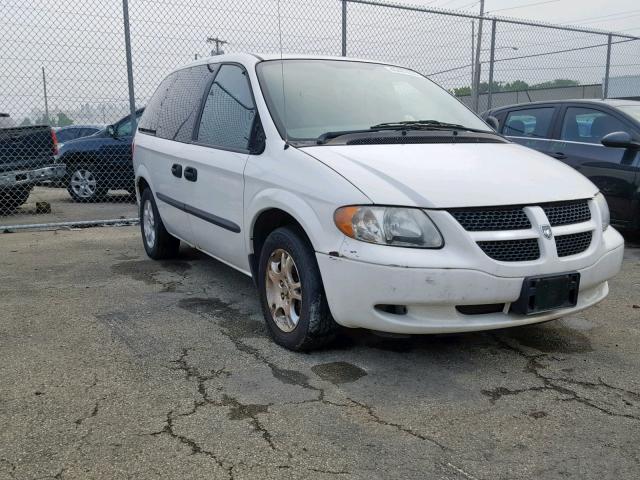 1D4GP25R83B262373 - 2003 DODGE CARAVAN SE WHITE photo 1