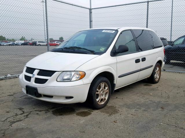 1D4GP25R83B262373 - 2003 DODGE CARAVAN SE WHITE photo 2