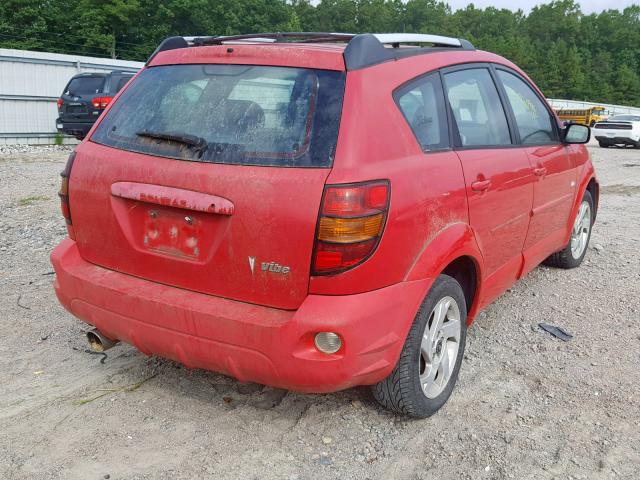 5Y2SL628X3Z483292 - 2003 PONTIAC VIBE RED photo 4