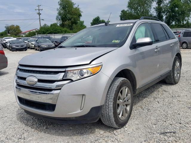 2FMDK4JC8DBB05462 - 2013 FORD EDGE SEL SILVER photo 2