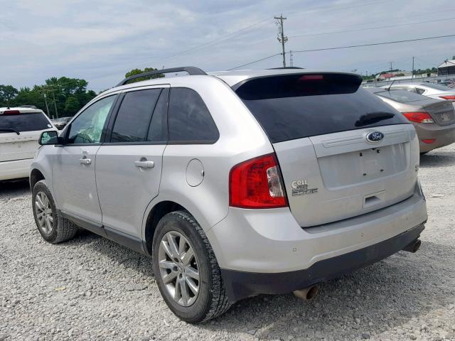 2FMDK4JC8DBB05462 - 2013 FORD EDGE SEL SILVER photo 3