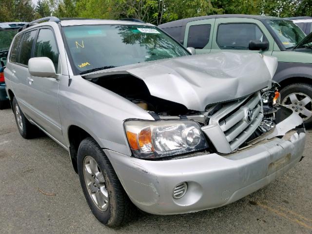 JTEDD21A160145559 - 2006 TOYOTA HIGHLANDER SILVER photo 1