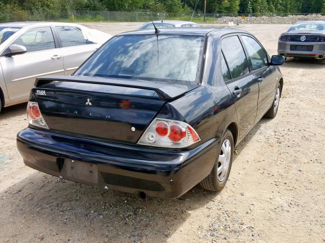 JA3AJ26E42U028488 - 2002 MITSUBISHI LANCER ES BLACK photo 4