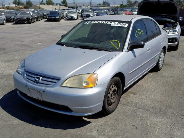 1HGEN26553L000330 - 2003 HONDA CIVIC GX SILVER photo 2