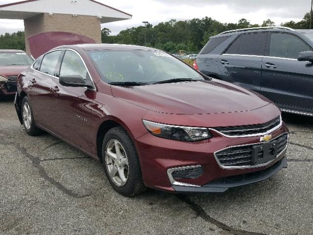 1G1ZB5STXGF278409 - 2016 CHEVROLET MALIBU LS Bordo foto 1