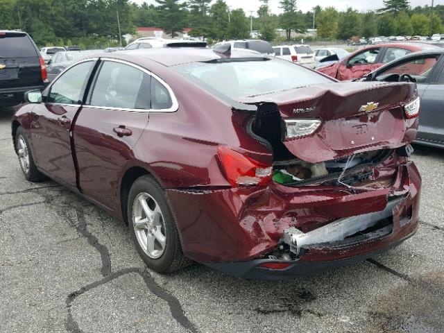 1G1ZB5STXGF278409 - 2016 CHEVROLET MALIBU LS Bordo foto 3