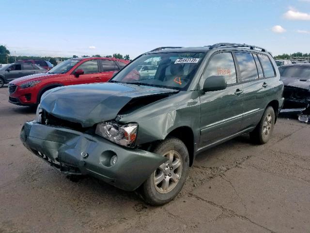 JTEEP21A470202284 - 2007 TOYOTA HIGHLANDER GREEN photo 2