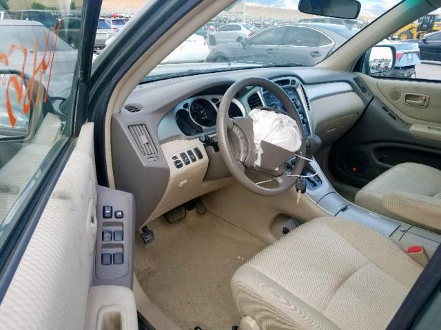 JTEEP21A470202284 - 2007 TOYOTA HIGHLANDER GREEN photo 9