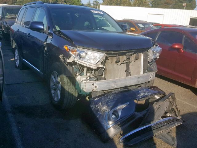 5TDZA3EH4DS039214 - 2013 TOYOTA HIGHLANDER BLUE photo 1