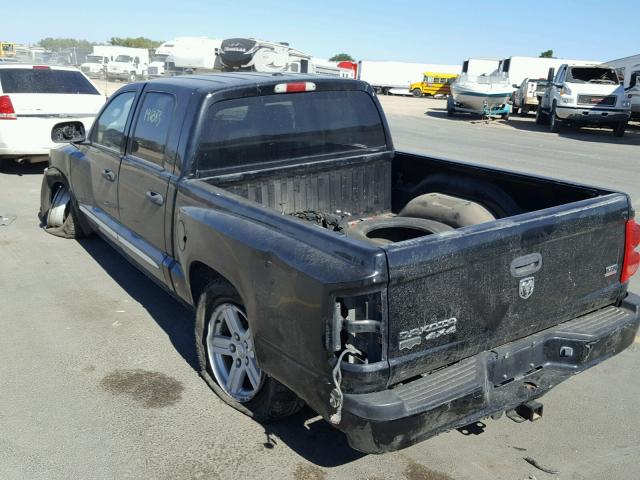 1D7HW58J17S216035 - 2007 DODGE DAKOTA QUA BLACK photo 3